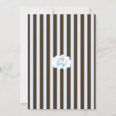 ボーイベイビーシャワー服ライン招待状 招待状 (裏面)