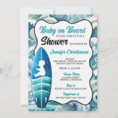 ボーイベビーオンボードベビーシャワー招待状 招待状 (正面)