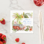 ボーイベビーサーフボードトロピカルビーチシャワーナプキンス スタンダードカクテルナプキン (インサイチュ)