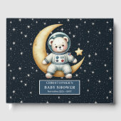 ボーイベビーシャワーゲストブック宇宙テディベア ゲストブック (正面)