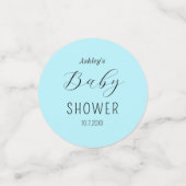 ボーイベビーシャワーブルーパステル コンフェッティ (スモール正面)