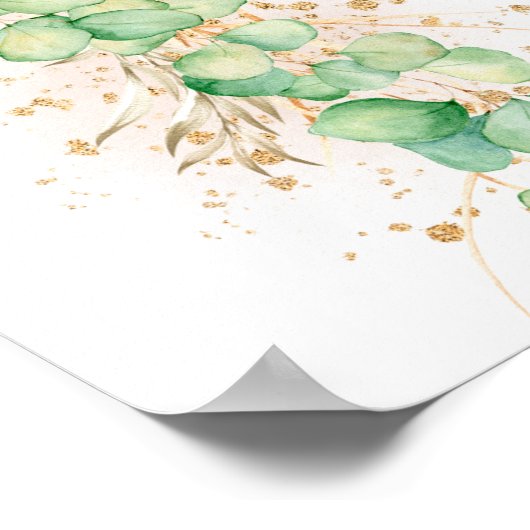 ボーイベビーシャワーユーカリバルーンモモモモザバー ポスター (角)