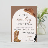 ボーイベビーシャワー招待状 – カウボーイテーマ 招待状 (スタンド正面)