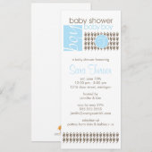 ボーイベビーシャワー招待状-トレンディー 招待状 (正面/裏面)