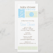 ボーイベビーシャワー招待状-トレンディー 招待状 (正面/裏面)