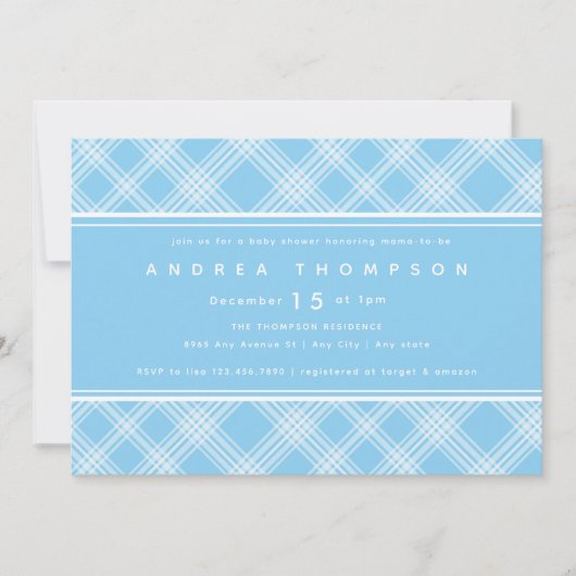 ボーイベビーシャワー招待状 招待状 (正面)