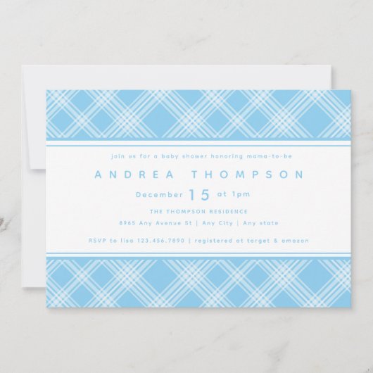 ボーイベビーシャワー招待状 招待状 (正面)