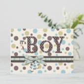 ボーイベビーシャワー招待状 招待状 (スタンド正面)