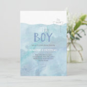 ボーイベビーシャワー招待状 |航海の | |クジラ 招待状 (スタンド正面)