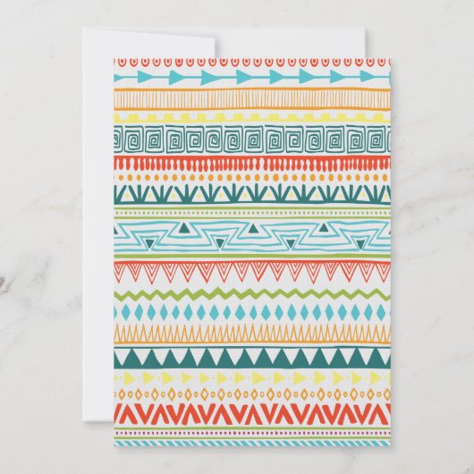 ボーイベビーシャワー招待状 | Bohoシック 招待状 (裏面)