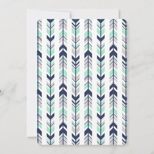 ボーイベビーシャワー招待象テーマ 招待状 (裏面)