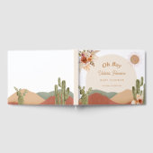 ボーイベビーシャワーGuestbook Boho Desert Southwest ゲストブック (全面)