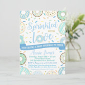 ボーイベビースプリンクル招待状ドーナツベビースプリンクル 招待状 (スタンド正面)