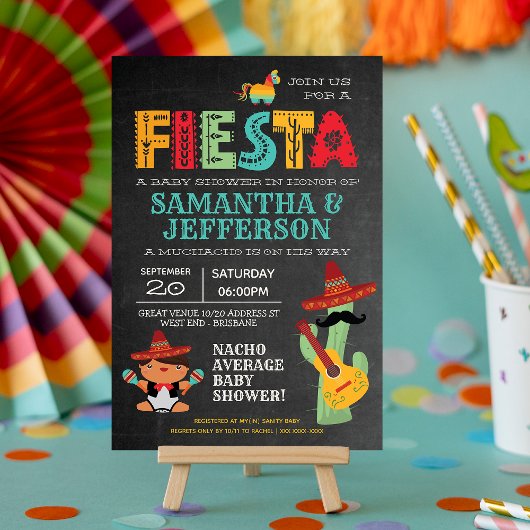 ボーイベビーマリアチメキシコベビーシャワー招待状 招待状