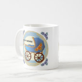 ボーイベビー乳母車 コーヒーマグカップ (正面左)