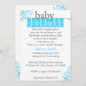 ボーイベビー散水招待状 – ブルーベビー散水 招待状 (正面/裏面)