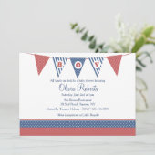 ボーイベビー航海のシャワー招待状 招待状 (スタンド正面)