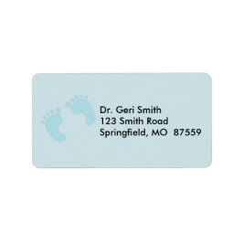 ボーイベビー足 ラベル