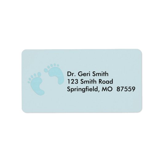 ボーイベビー足 ラベル (正面)