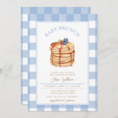 ボーイベリーパンケーキベビーシャワーブランチ 招待状 (正面/裏面)