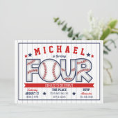 ボーイベースボール4th誕生日招待状 招待状 (スタンド正面)