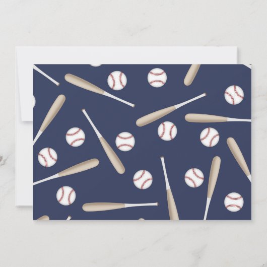 ボーイベースボール4th誕生日招待状 招待状 (裏面)