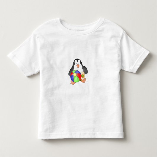 ボーイペンギンアットザビーチ トドラーTシャツ (正面)