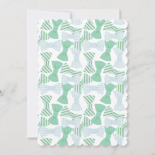 ボーイボウタイ赤ちゃんシャワー招待状ボウタイボウタイ 招待状 (裏面)