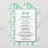 ボーイボウタイ赤ちゃんシャワー招待状ボウタイボウタイ 招待状 (正面/裏面)