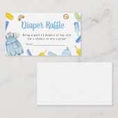 ボーイポプシクルベビーシャワーおむつラッフル エンクロージャーカード (正面/裏面)