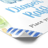 ボーイポプシクルベビーシャワーおむつラッフル ポスター (角)