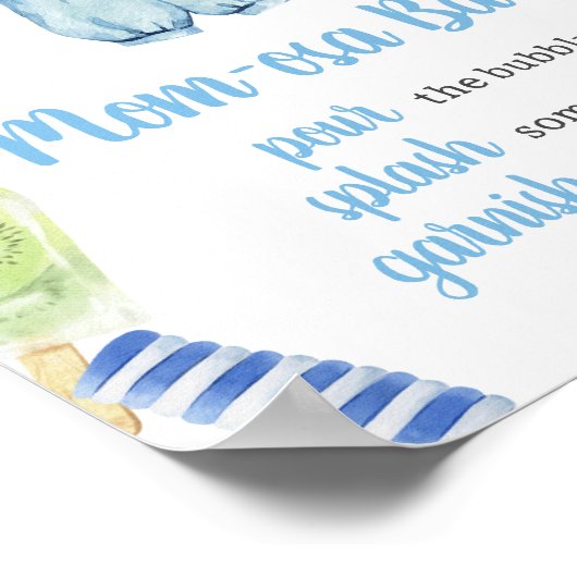 ボーイポプシクルベビーシャワーマママオサバー ポスター (角)