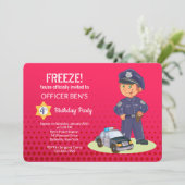 ボーイポリスバースデーパーティ招待状 招待状 (スタンド正面)