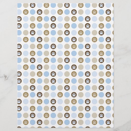 ボーイポープリント水玉模様スクラップブック紙 (正面)