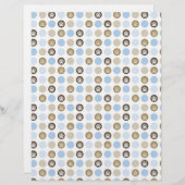ボーイポープリント水玉模様スクラップブック紙 (正面/裏面)