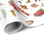 ボーイマイファーストRodeoカウボーイクリスマス誕生日 ラッピングペーパー (ロールコーナー)