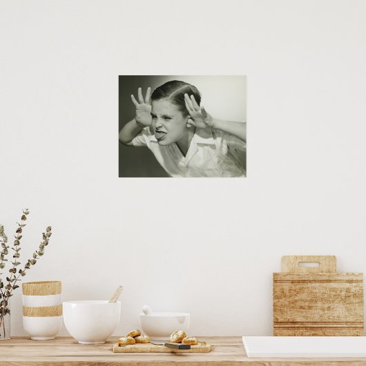 ボーイメイキング顔 ポスター (キッチン)