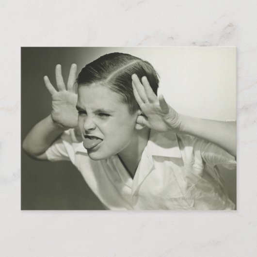 ボーイメイキング顔 ポストカード (正面)