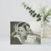 ボーイメイキング顔 ポストカード (スタンド正面)