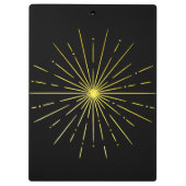 ボーイモーターバイクバイクブラック&金ゴールドカスタム クリップボード (裏面)