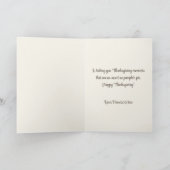 ボーイライディングターキーカスタムヴィンテージ感謝祭 シーズンカード (内部)