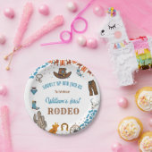 ボーイラウンドファーストロデオ1stパーティー誕生日 ペーパープレート (パーティー)