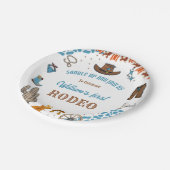 ボーイラウンドファーストロデオ1stパーティー誕生日 ペーパープレート (アングル)
