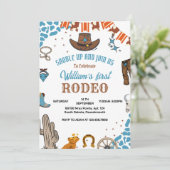 ボーイラウンドファーストロデオ1stパーティー誕生日 招待状 (スタンド正面)