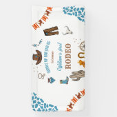 ボーイラウンドファーストロデオ1stパーティー誕生日 横断幕 (縦)