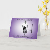 ボーイラグビーの誕生日カード カード (黄色い花)