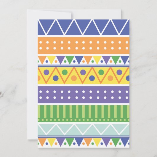 ボーイラマ誕生日/キュートアルパカフィエスタパーティー 招待状 (裏面)