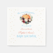 ボーイリトルカボキンバーガンディフローラベビーシャワー スタンダードカクテルナプキン (正面)