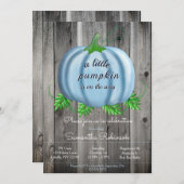 ボーイリトルカボチャ秋カボチャベビーシャワー 招待状 (正面/裏面)