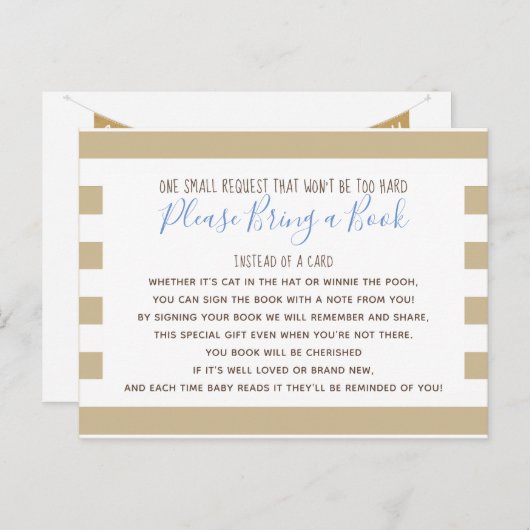 ボーイリトルカボチャ秋ベビーシャワーブックカード インビテーションポストカード (正面/裏面)